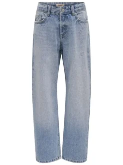 Jean en coton stone uni à fermeture zippée et bouton avec effet usé
