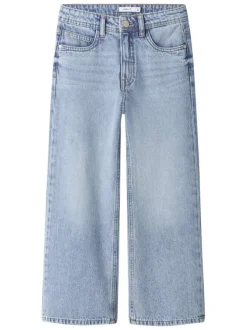 Jean en coton stone uni pourvu d'une coupe large et de multiples poches