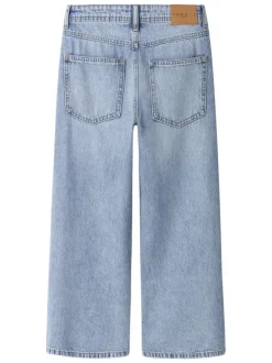 Jean en coton stone uni pourvu d'une coupe large et de multiples poches