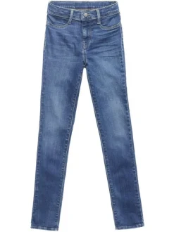 Jean indigo en coton coupe skinny