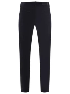 Jean anthracite en coton mélangé uni coupe ajustée