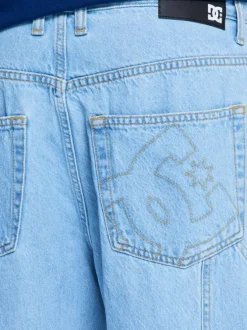 Jean baggy denim carpenter pant en coton stone uni avec une coupe bootcut