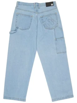 Jean baggy denim carpenter pant en coton stone uni avec une coupe bootcut