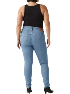 Jean 721™ bleu jean clair en coton coupe skinny avec un patch de la marque