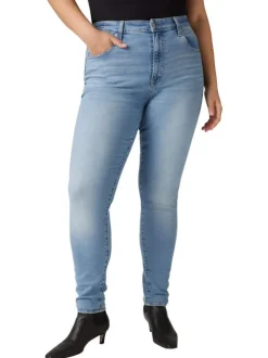Jean 721™ bleu jean clair en coton coupe skinny avec un patch de la marque