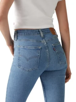 Jean 721™ bleu jean clair en coton coupe skinny avec un patch de la marque