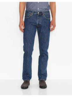 Jean 501 bleu jean en coton avec une coupe régular