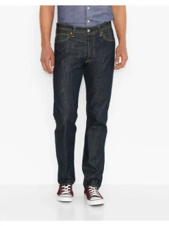 Jean 501 bleu jean en coton avec une coupe régular