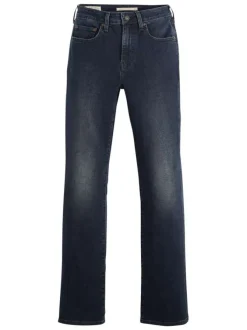 Jean 725™ bleu nuit à coupe droite avec un jacron noir à l'arrière