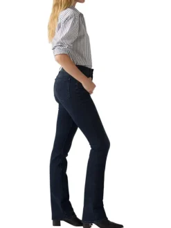 Jean 725™ bleu nuit à coupe droite avec un jacron noir à l'arrière