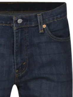Jean 511 bleu nuit uni avec une coupe slim et une taille intermédiaire