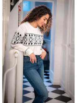 Jean 725™ bleu uni avec une coupe bootcut et des passants pour la ceinture