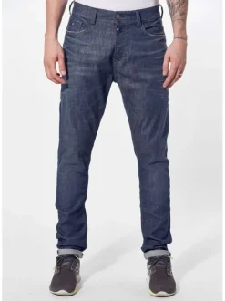Jean brut pour homme effet délavé en coton biologique coupe tapered DOURO