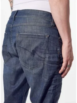 Jean brut pour homme effet délavé en coton biologique coupe tapered DOURO