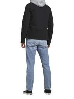 Jean Chris en coton mélangé stone uni avec une coupe regular et 3 poches avant