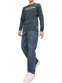 Jean Clark Regular en coton mélangé indigo uni coupe regular fit
