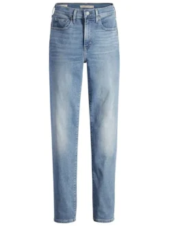 Jean 724 coupe droite en coton mélangé bleu pourvu de poches plaquées