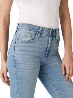 Jean 724 coupe droite en coton mélangé bleu pourvu de poches plaquées