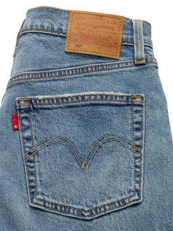 Jean 501® coupe droite en coton mélangé bleu pourvu de poches plaquées