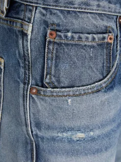 Jean coupe droite Frank stone délavé en coton