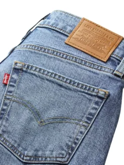 Jean 728 coupe wide leg en coton bleu pourvu de coutures contrastées