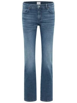 Jean Crosby en coton indigo avec zip et boutons et multiples poches L32