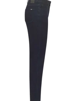 Jean Crosby slim taille haute en coton mélangé bleu nuit et 5 poches