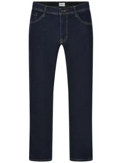 Jean denver tapered en coton brut avec une coupe droite et passants