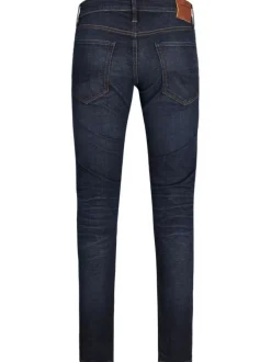 Jean délavé Glenn en coton mélangé indigo coupe slim fit avec 5 poches