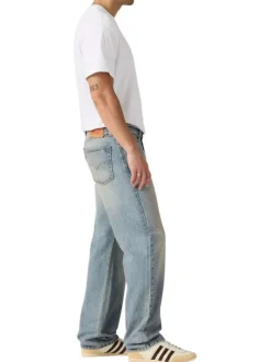 Jean 565 en coton bleu à coupe droite pourvu de multiples poches
