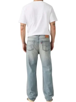 Jean 565 en coton bleu à coupe droite pourvu de multiples poches