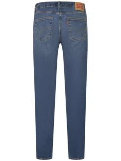 Jean 511 en coton bleu délavé avec une coupe slim et surpiqûres jaunes