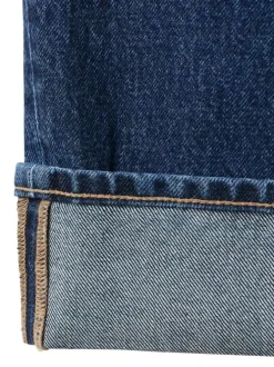 Jean en coton bleu indigo uni coupe bootcut
