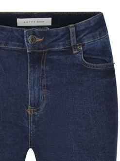 Jean en coton bleu indigo uni à coupe regular fit et à taille intermédiaire