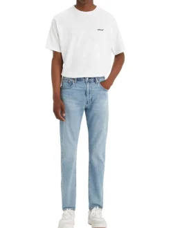 Jean 512 en coton bleu stone uni avec une coupe slim fit et une taille mi-haute