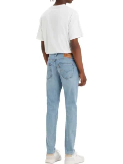 Jean 512 en coton bleu stone uni avec une coupe slim fit et une taille mi-haute