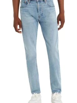 Jean 512 en coton bleu stone uni avec une coupe slim fit et une taille mi-haute