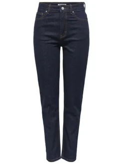 Jean en coton brut avec une coupe droite et un patch d'authenticité