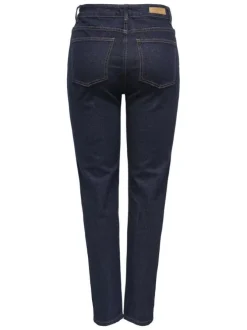 Jean en coton brut avec une coupe droite et un patch d'authenticité