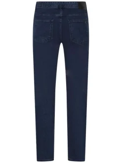 Jean en coton brut avec une coupe droite et un patch d'authenticité