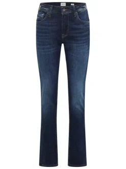 Jean en coton brut uni avec une coupe slim à zip et à bouton