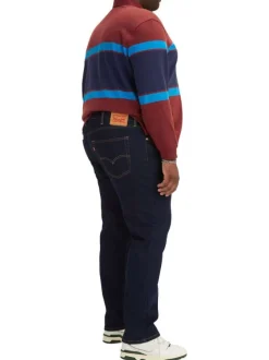 Jean 511 en coton mélangé bleu brut uni avec une coupe slim fit