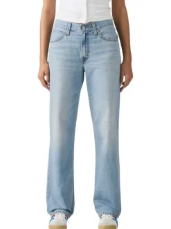 Jean 94 en coton mélangé bleu à coupe droite pourvu de multiples poches