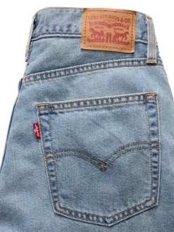 Jean 94 en coton mélangé bleu à coupe droite pourvu de multiples poches