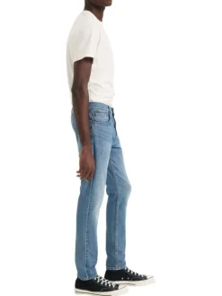 Jean 512® en coton mélangé bleu à coupe slim pourvu de coutures contrastées