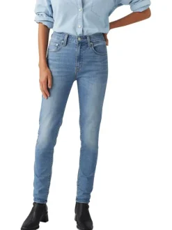 Jean 721 en coton mélangé bleu stone légèrement délavé à coupe skinny