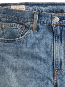 Jean 502 en coton mélangé bleu uni avec une coupe regular fit