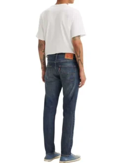 Jean 512® en coton mélangé marine à coupe slim pourvu de coutures contrastées