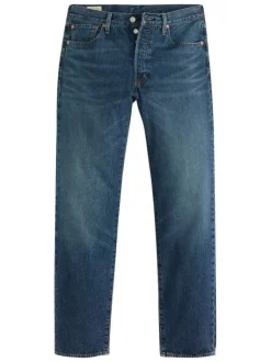 Jean 565 en coton noir uni avec une coupe ample et une taille mi-haute