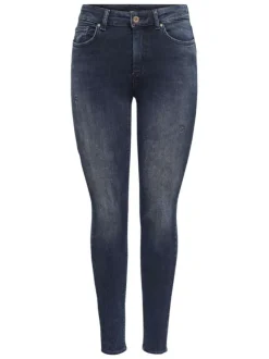 Jean en coton nuit avec une coupe skinny et un patch d'authenticité